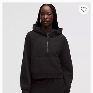 lululemon Scuba Black oversized half-zip Hoodie- M/L